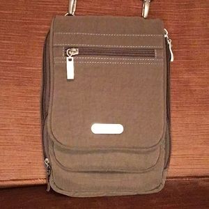 BAGGALLINI | Brown Crossbody Bag with Blue Lining